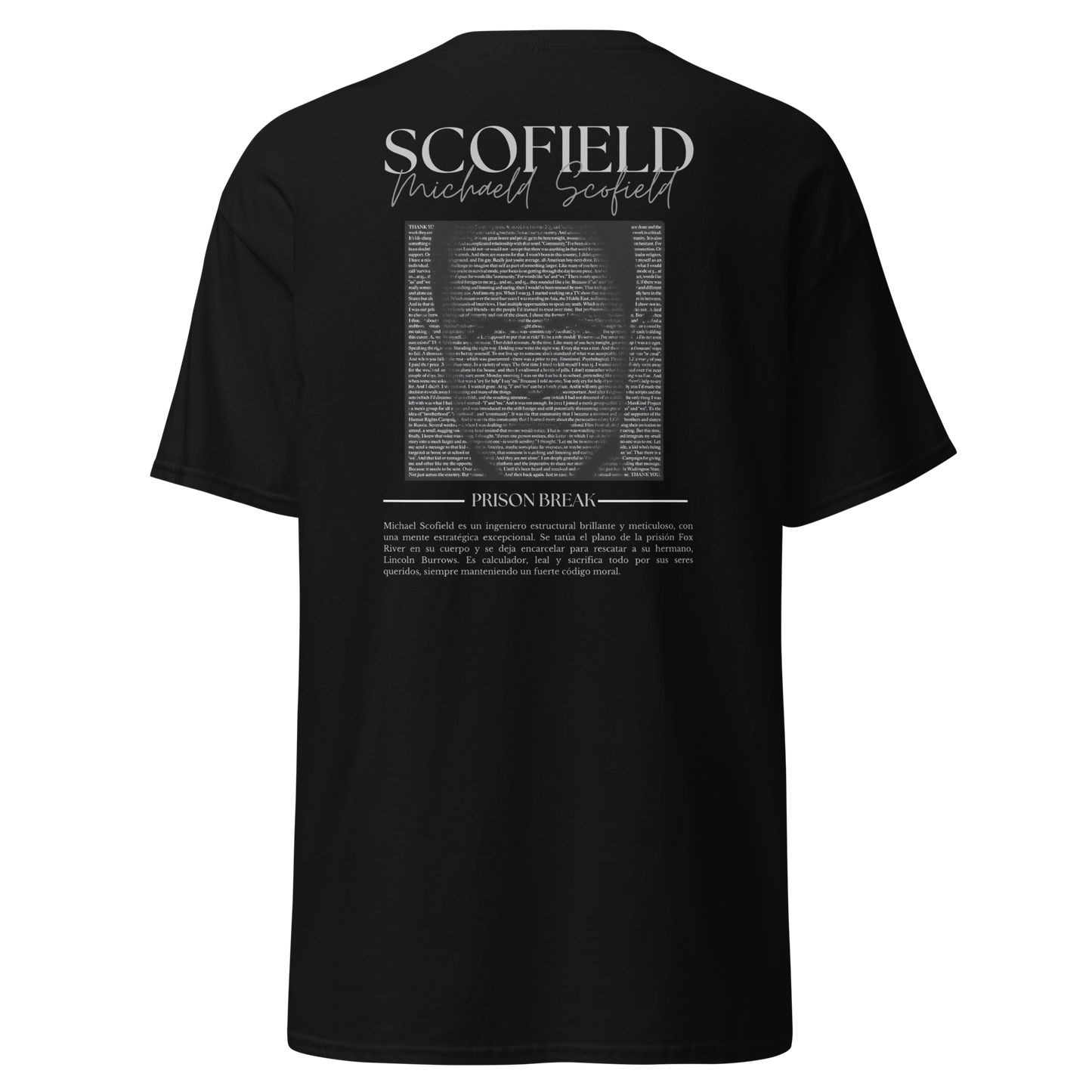 Camiseta PRISON BREAK Scofield